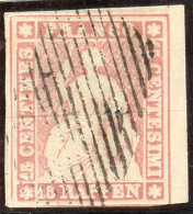 Schweiz Strubel  15Rp. Gr.SF Zu#24B SH 24B1 Randstück - Usados