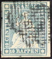Schweiz Strubel SF Grün Zu#23B SH 23B1 Mi#14 IIAym - Used Stamps