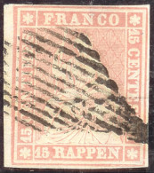 Schweiz Strubel 1854 Zu#24B SH24B1 Mi#15IIAym - Used Stamps