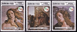 Burkina Faso  1985 -  PA 313 à 315 - Botticelli -  Oblitérés - Burkina Faso (1984-...)