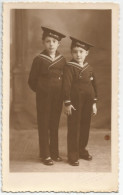 38 - Isère - Grenoble Enfants En Marins Orphelins ? Bateaux " Atlantic " Et " Colbert " Carte Photo Tomitch - Grenoble