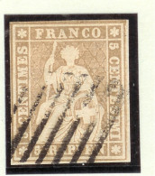 Schweiz Strubel 5Rp. SF Gr. Zu#22B Genfer Raute - Used Stamps