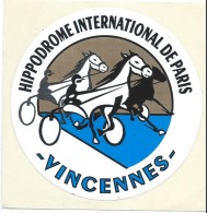 Hippodrome International De Paris /Vincennes/ Années 80       ACOL77 - Autocollants