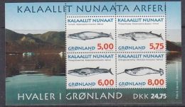 Greenland 1997 Whales M/s  ** Mnh (29344) Promotion - Blocks & Kleinbögen