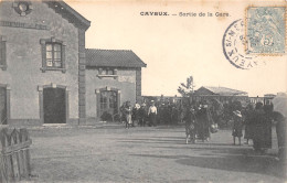 80-CAYEUX - SORTIE DE LA GARE - Cayeux Sur Mer