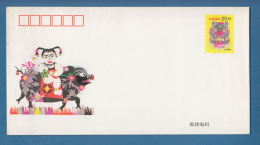 207633 / Mint 1995 - 20 F. - Years Of The Pig Pigs  Cochons  Schweine , Stationery Entier Ganzsachen , China Chine Cina - Enveloppes