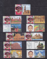 INDIA 2014 Extremely RARE Complete 11 My Stamp With TAB MNH- Missing From Year Pack- Church Train Butterfly Fish Buddha - Années Complètes