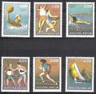 YOUGOSLAVIE Jeux Olympiques MUNICH 72. Yvert 1335/40 ** MNH. Perforate - Sommer 1972: München