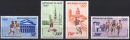 NIGER Jeux Olympiques MUNICH 72. Yvert PA 187/90 ** MNH. Perforate - Ete 1972: Munich