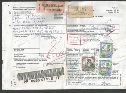 SPPOLSKA50---  STORY POSTAL,  POLAND, POLONIA,   SANDOMIERZ--UDINE---NAPOLI,   ITALY, - Lettres & Documents