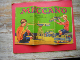 LIVRET FORMAT : 31 X 19 CM 21 PAGES   MECCANO INSTRUCTIONS POUR L´EMPLOI DE LA BOITE N° 1 - Meccano