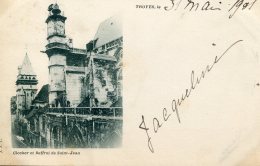 FRANCE -  1901 -  TROYES  Clocher Et Beffort De Saint-Jean - Vignettte -  VG Postmarks Etc - Troyes
