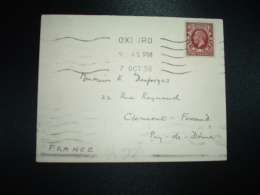 CARTE KYBALD TWYCHEN TP 1 1/2 P OBL.MEC. 7 OCT 36 OXFORD - Brieven En Documenten