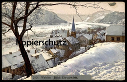 ALTE POSTKARTE WEHLEN BLICK ELB-ABWÄRTS PHOTOCHROMIE NENKE & OSTERMAIER DRESDEN Winter Schnee Hiver Snow Cpa Postcard - Wehlen