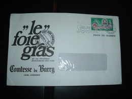 LETTRE TP LETTRES DE MON MOULIN 0,30 OBL.MEC.25-11-1969 MONTE CARLO JOUR D'EMISSION + LE FOIS GRAS COMTESSE DU BARRY - Cartas & Documentos