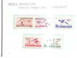 63714) Congo Belga -1960 Giochi Olimpici Di Roma Serie Completa Nuova - Ungebraucht