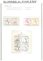 63718) Cuba -1960 Giochi Olimpici Di Roma  Serie Completa+aerea+-bf-n. 17-nuovi - Ongebruikt