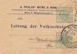K7904 - Austria (1897 ?) Wien - Postzeitungsamt (sender: A Pichler´s Witwe & Sohn; Buchhandlung Für Pädagogische Lite... - Cartas