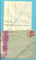 Brief (met Inhoud)  Met Stempel ESSLINGEN Op 8/9/1943 Naar Waterloo , Met Censuur Gepruft - Guerre 40-45 (Lettres & Documents)