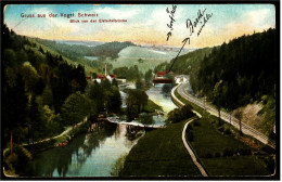Vogtland  -  Blick Von Der Elstertalbrücke Auf Die Barthmühle  -  Ansichtskarte Ca. 1907    (5859) - Poehl