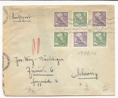 SUEDE - 1943 - ENVELOPPE Avec CENSURE ALLEMANDE De STOCKHOLM Pour ZÜRICH (SUISSE) - Storia Postale