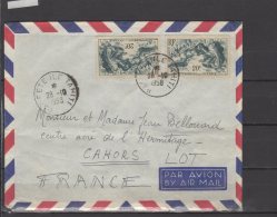 Océanie - N° 199 X2 Obli/sur Lettre  - 1958 - Storia Postale