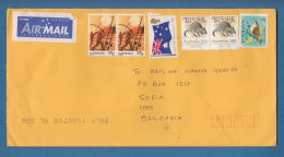 207660 / 2008 - 2.05 $. -  FISHING , FLAG , ANIMAL Bridled Nail-tail Wallaby BIRD Yellow-rumped Thornbill , Australia - Cartas & Documentos