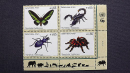 UNO-Wien 588/91 **, Gefährdete Arten: Insekten Und Spinnentiere - Unused Stamps