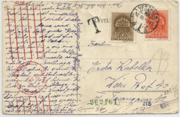 HONGRIE - 1942 - CARTE Avec CENSURE ALLEMANDE + TAXE De VESZPREM Pour WIEN - Covers & Documents