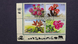 UNO-Wien 639/42 Oo, Gefährdete Arten: Pflanzen: Warzenkaktus, Hoodia, Welwitschie, Christusdorn - Used Stamps