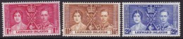 LEEWARD Islands 1937 Coronation Sc 100-02 Mint Never Hinged - Leeward  Islands