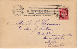 Ansicht  Van Kristiania Naar Minneapolis 8 .6.1904 - Covers & Documents