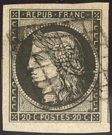 No 3, Petit Bdf + Deux Voisins, Ex Choisi. - TB - 1849-1850 Cérès