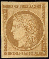 No 1a, Bistre, Très Frais. - TB. - R - 1849-1850 Cérès