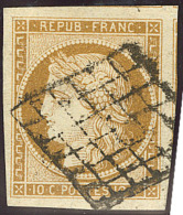 No 1, Trois Voisins, Obl Grille. - TB - 1849-1850 Cérès