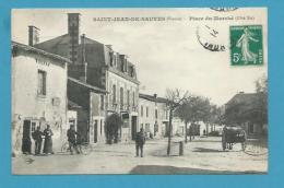 CPA Place Du Marché SAINT-JEAN-DE-SAUVES  86 - Sonstige & Ohne Zuordnung