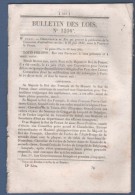 1845 BULLETIN DES LOIS - EXTRADITIONS FRANCE PRUSSE - POSTE FRANCE CANTON DE BÂLE VILLE - TRAITEMENTS DE 48 SOUS PREFETS - Décrets & Lois