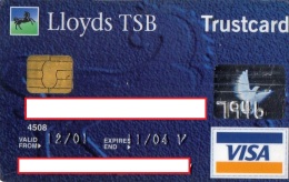 CARTE BANCAIRE LLOYDS TSB Trustard - Cartes Bancaires Jetables