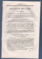 1845 BULLETIN DES LOIS - NAVIGATION DU RHIN - POUDRERIE DE SAINT CHAMAS - RECTIFICATIONS DE ROUTES - Décrets & Lois