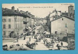 CPA Grande Rue Jour De Marché PONT DE VAUX 01 - Pont-de-Vaux