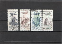 POLOGNE   Poste Aérienne  1957-58   Y. T.  N° 41  à  51  Incomplet  Oblitéré - Oblitérés