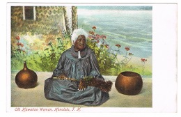 RB 1090 - Early Ethnic Postcard - Old Hawaiian Woman Honolulu - Hawaii - USA - Honolulu