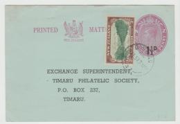 Nz178 /  Timaru Ganzsache Mit Zusatzmarke 1957, Verwendete Ortskarte - Storia Postale