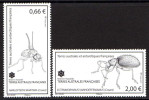 T.A.A.F. // F.S.A.T. 2015 - Insectes   - 2 Val Neufs // Mnh - Unused Stamps