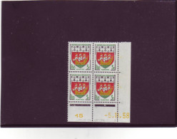 N° 1185 - 3F Blason De NANTES - B De A+B - 1° Partie Du Tirage Du 4.11.58 Au 7.11.58 - 5.11.1958 - - 1950-1959