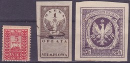 Poland Revenues Stempelmarken Army Stamp - Steuermarken