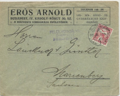 HONGRIE - 1915 - ENVELOPPE De BUDAPEST Avec CENSURE Pour PLESS (SILESIE) - Cartas & Documentos