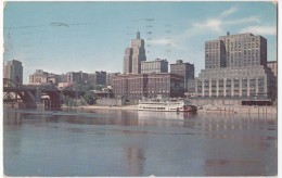 Skyline From The Mississippi River, St. Paul, Minnesota, 1957 Used Postcard [17121] - St Paul