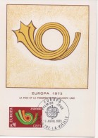 3006   Maxima Francia Andorra La Vielle ,Tema Europa 1973 - Cartas Máxima