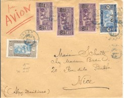 Senegal, 1926, Dakar To Nice, 5 Timbre, Par Avion,  Voir Scans! - Covers & Documents
